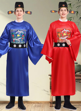 年会成人古装服装男中国风状元府婚礼服明朝官服一品文官大臣官服