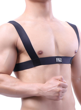 男士塑身定型肌肉胸带防驼背弹力背带走秀表演松紧带运动健身肩带