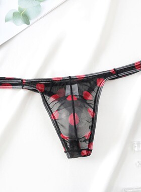 男士性感丁字裤 男生无痕单丁内裤低腰火辣风情趣透明三角运动T裤