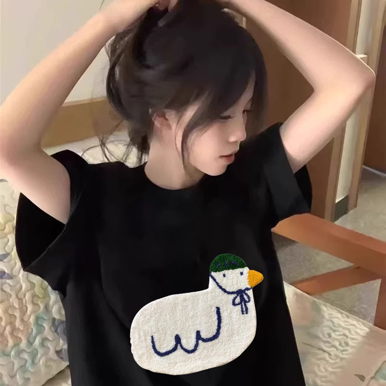 甘い少女Jam短袖t恤女2025新款爆款夏季纯棉设计感美式半袖上衣