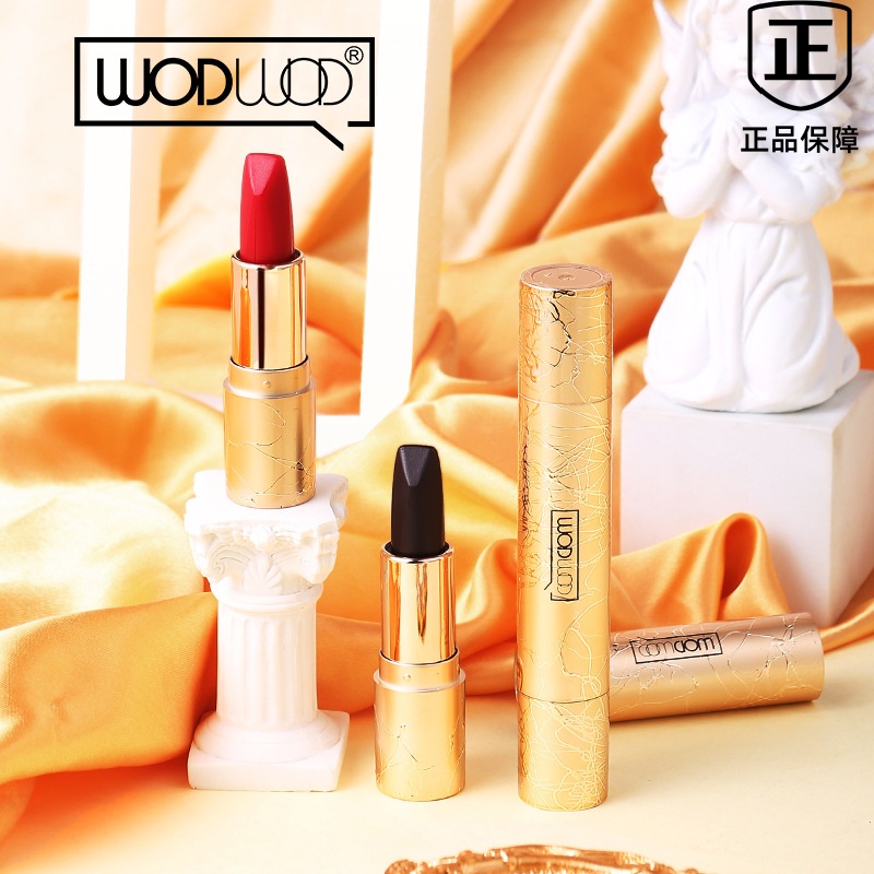 彩妝WODWOD天使之音六色口紅 啞光絲絨霧面衰敗城市一支三色口紅