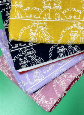 diy新品镂空电脑猫咪图案布料