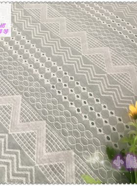 新品镂空电脑刺绣提花纯棉布料裙子衬衫衣服装汉服diy手工200460