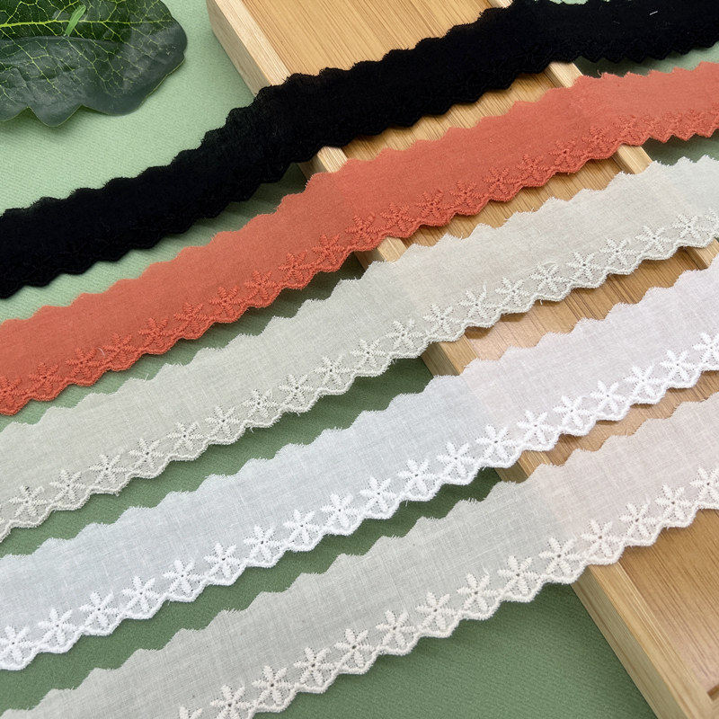 3cm宽多款颜色米字五星棉花边婚纱童装装饰布料居家衣服装饰配件