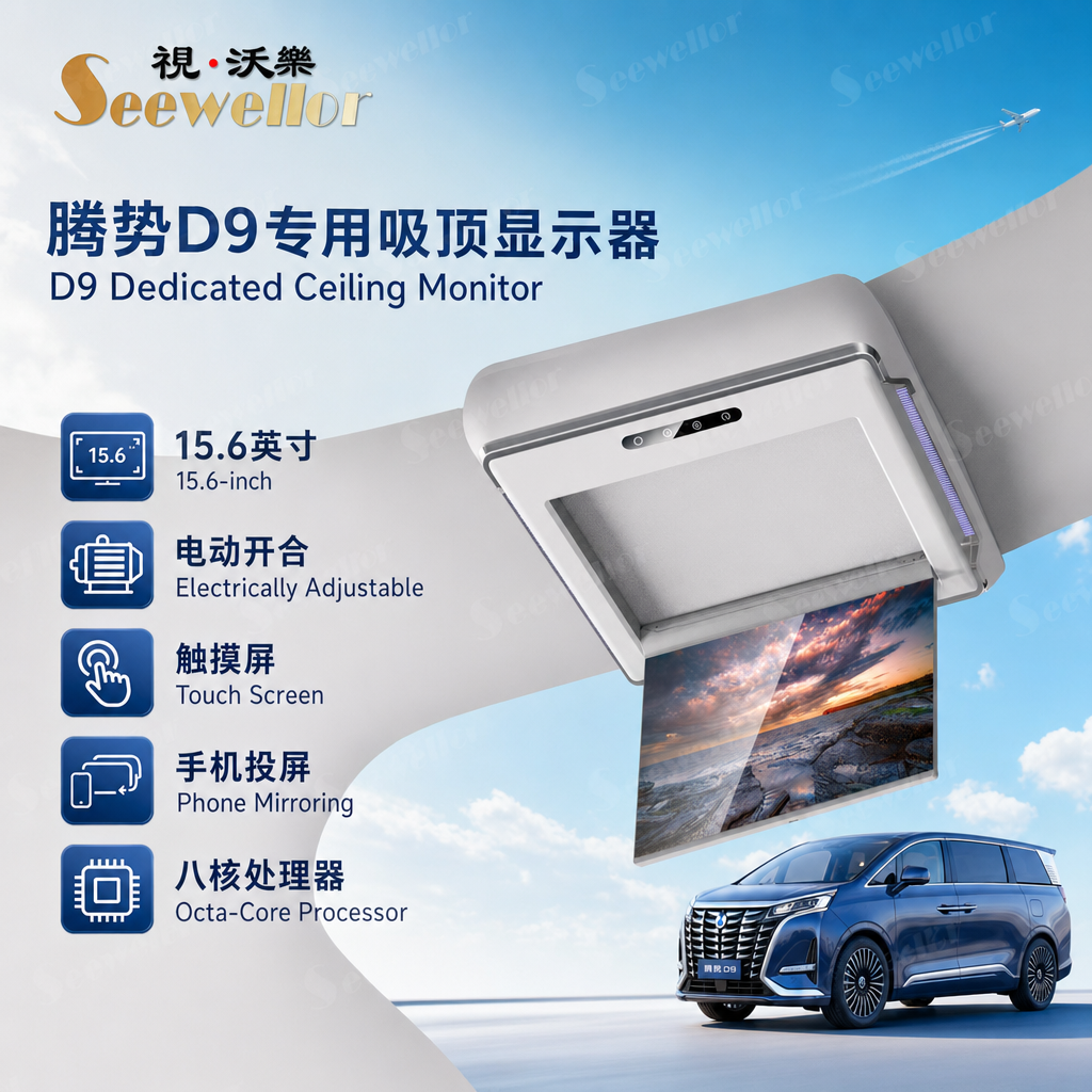 腾势D9车顶电视安卓Wifi 支持USB手机投屏蓝牙Denza专用