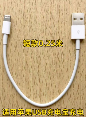 短款0.25米充电线 适用苹果iPhone13Pro充电宝专用14超短usb快充线12数据线xr手机迷你USB便携线