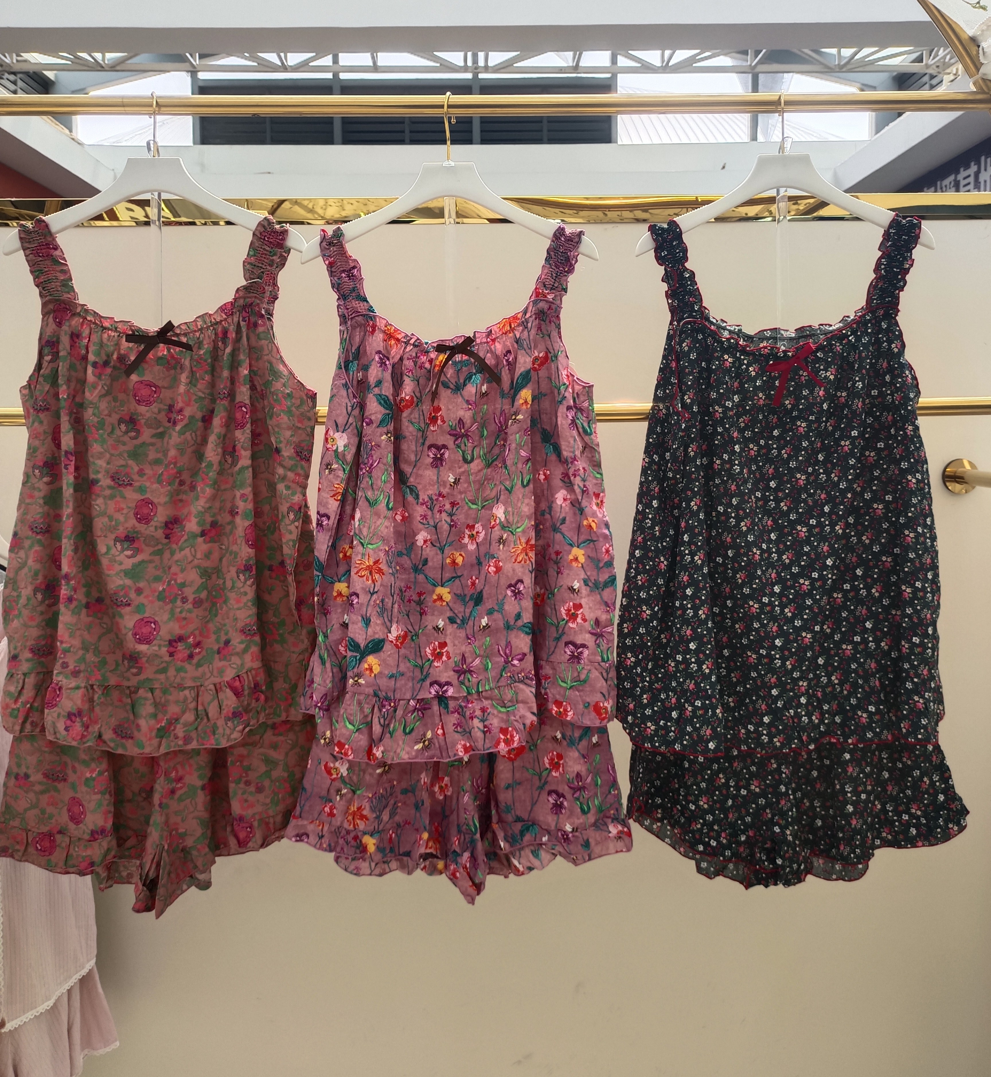 网红款吊带睡衣短裤家居服套装女睡衣/家居服套装