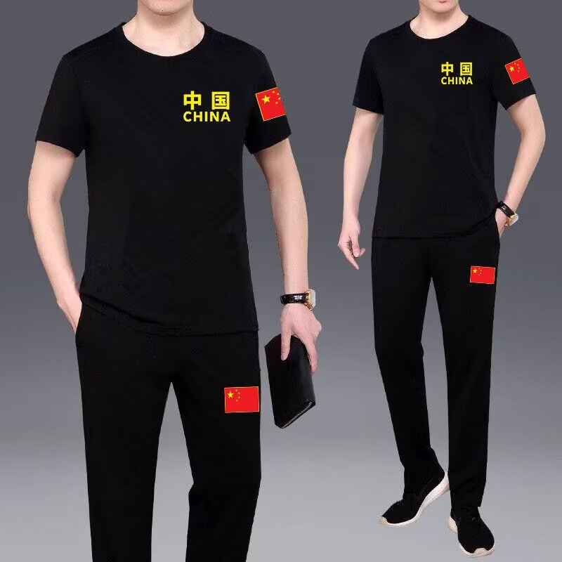 短袖军迷服装男休闲套装夏季男士T恤大码原创设计运动套装短裤