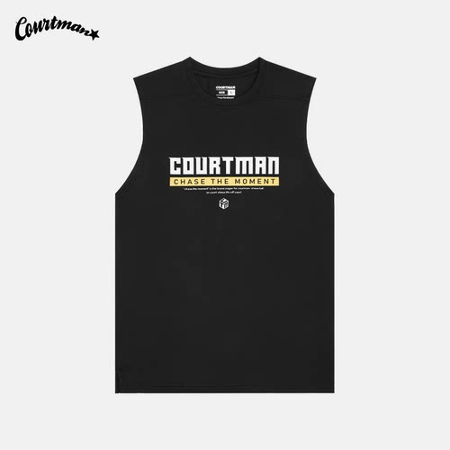 COURTMAN无袖男吸汗速干投篮服弹