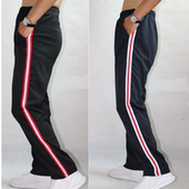 秋冬季 校服裤 子一道粗白杠小学初中直筒裤 男女学生校裤 加绒运动裤