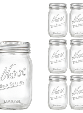 【梅森生活家】美国kerr梅森罐16oz标口玻璃密封罐沙拉酸奶燕麦杯