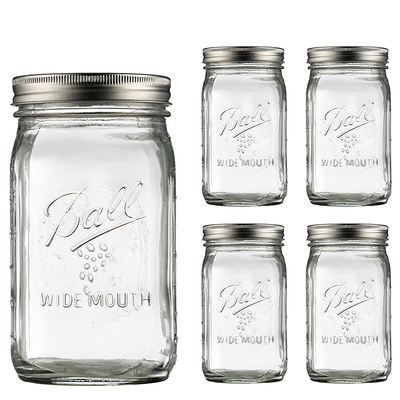 【梅森生活家】美国ball梅森罐32oz宽口玻璃密封罐沙拉酸奶燕麦杯