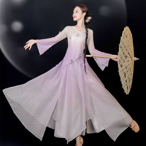 古典舞服装飘逸蝴蝶纱衣