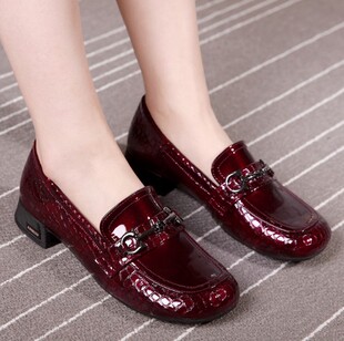 圆头时尚 乐福鞋 漆皮豆豆鞋 软皮单鞋 2025新款 女小皮鞋 真皮平底大码