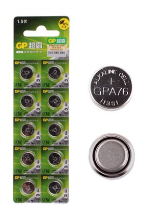 GPA76 lr44h 303原装 157a 迷你小闹钟1.5v圆形钮扣电子纽扣电池