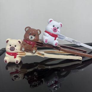 儿童雪夹玩具大号加厚雪球夹卡通小熊模具亲子互动户外打雪仗工具