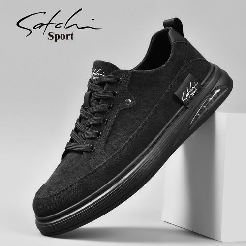 沙驰男鞋2025春季新款透气休闲鞋软底帆布鞋男商务高端爸爸父亲鞋