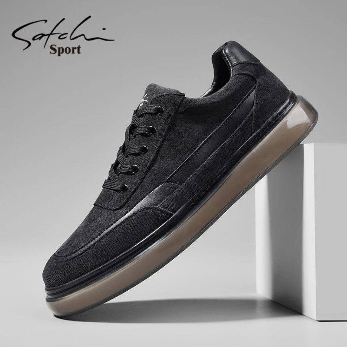 沙驰运动男鞋秋季透气2024新款官方正品男士板鞋潮流百搭休闲布鞋