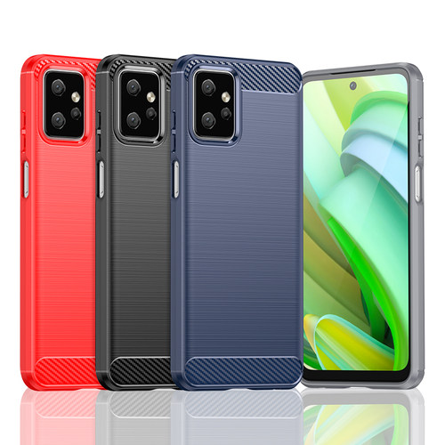 适用Motorola G Power 5G手机壳Moto G Power 5G 2023简约拉丝碳纤维纹防滑防指纹全包边防摔保护套软壳