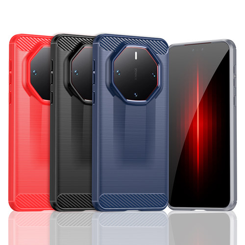 适用HUAWEI华为Mate60RS非凡大师手机壳华为Mate 60 RS保时捷简约拉丝碳纤纹防滑防指纹全包边防摔保护套软壳
