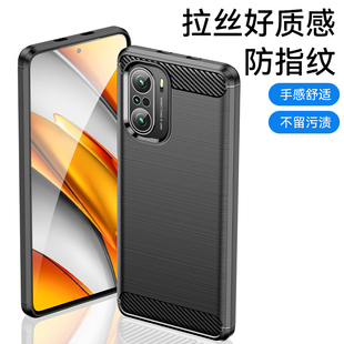 POCO 适用XIAOMI小米 F3简约拉丝纹防滑防指纹全包边防摔保护套软壳 红米K40 Pro 11i手机壳Mi 11X