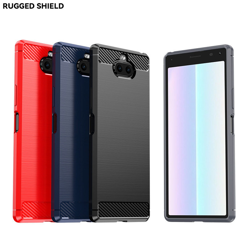 适用sony索尼8手机壳xperia8/8lite纯色简约拉丝防摔保护套软壳套