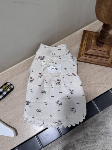 iLYpet宠物衣服狗狗猫咪秋冬保暖毛织连衣裙泰迪比熊博美小型