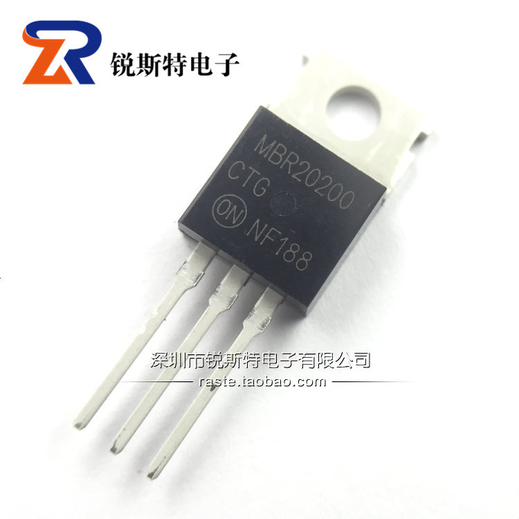 MBR20200CT 肖特基二极管 20A/200V TO-220铁头 3脚 国产全新