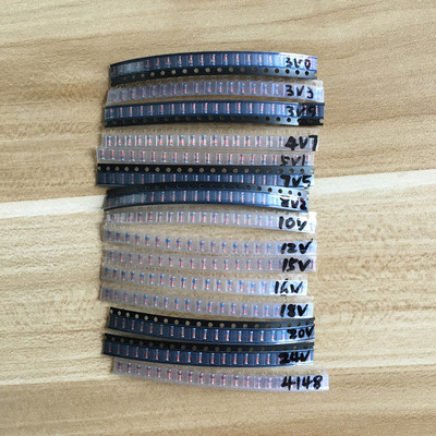 LL34贴片稳压二极管包1/2W 3v—24v 常用15种各20个1N4148包邮