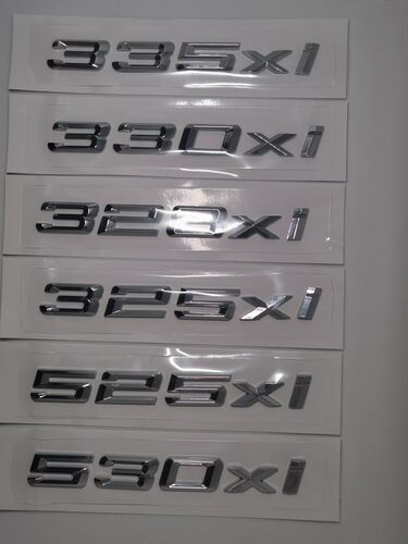 适用于宝马3系5系数字贴标改装尾标320xi 335is 530xi字标325xi