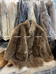 宽松慵懒风软糯毛毛外套潮 韩版 泡菜订制羊羔毛外套女2025冬季 新款