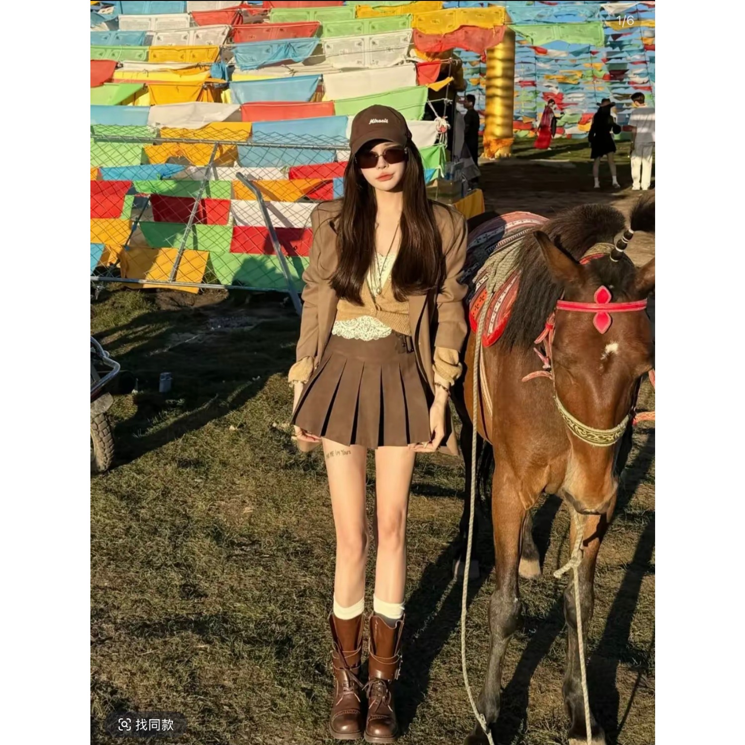 五折福利。泡菜订制自留款咖色西装新款韩版宽松垫肩扩版外套上衣