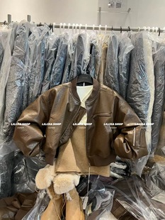 宽松休闲百搭皮衣外套女短款 韩版 加厚夹羽绒夹克上衣 新款 2025冬季