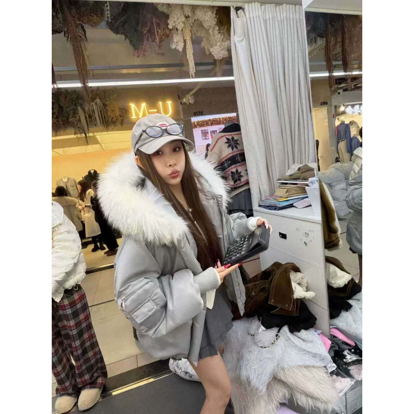 年底五折福利。 泡菜定制加厚保暖羽绒服内胆外套韩版连帽派克服