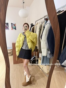 羽绒服外套女短款 韩国东大门2025冬季 宽松休闲圆领短款 韩版 潮 新款