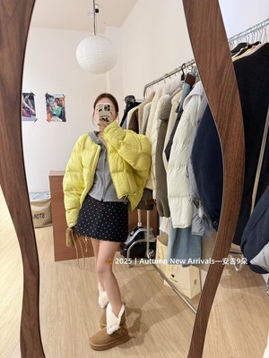 韩国东大门2025冬季新款韩版宽松休闲圆领短款羽绒服外套女短款潮