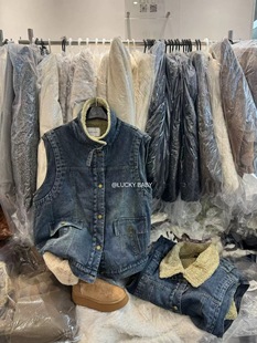 宽松显瘦百搭无袖 韩版 坎肩外套潮 新款 泡菜订制牛仔马甲女2025冬季