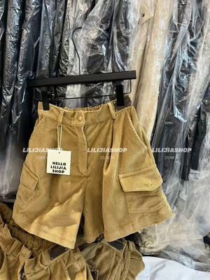 韩国东大门2025秋季新款韩版宽松休闲工装裤女百搭显瘦直筒短裤潮