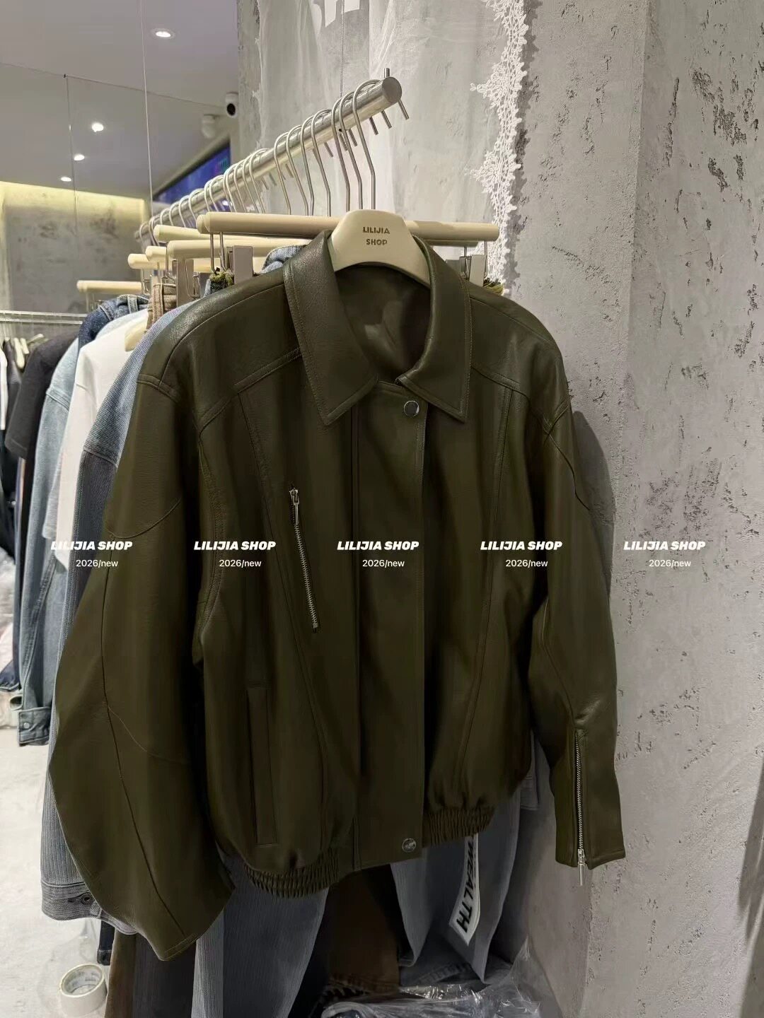 2026春季新款韩版宽松百搭复古pu皮衣外套女高级感小个子夹克上衣