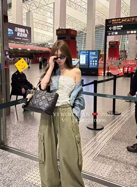 正品实拍2026新款韩版时尚百搭休闲松紧腰抽绳束口工装休闲裤潮女