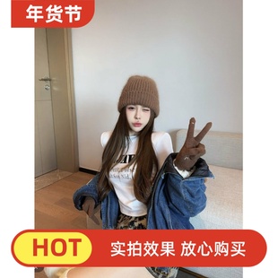 五折鼓励。    泡菜订制蓝色羊羔毛领羽绒牛仔外套韩版宽松短外套