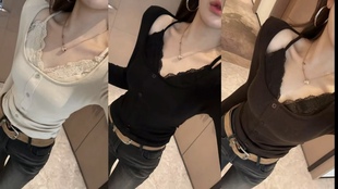 打底衫 韩版 新款 泡菜订制撞色蕾丝拼接设计感上衣两件套女2025冬季