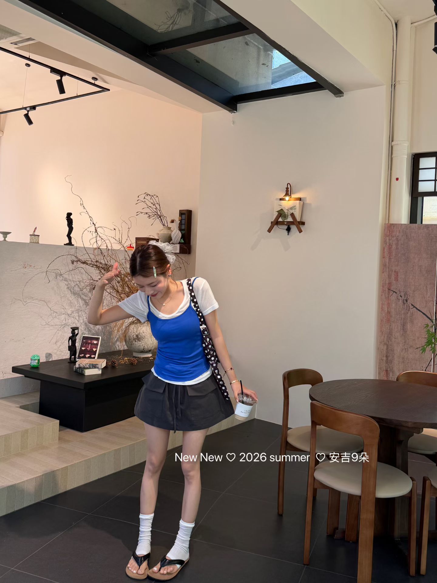 正品实拍2026夏季新款韩版百搭洋气纯色内搭短袖T恤+外穿吊带套装