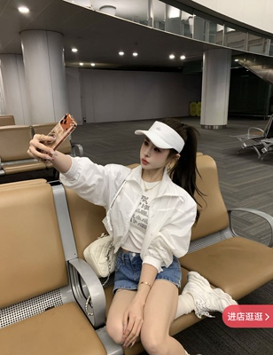 正品2026春季新款韩版宽松百搭休闲立领拉链风衣外套女下摆抽绳潮