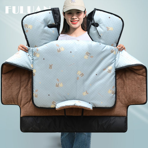 冬季电动车挡风被加厚绒加大立体手套防风防水防寒保暖围脖收纳扣