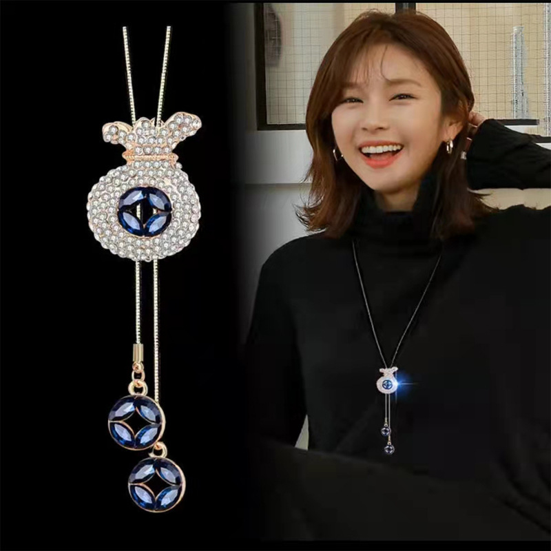 韩版长款毛衣链女百搭项链时尚感流苏秋冬吊坠衣服配饰挂件