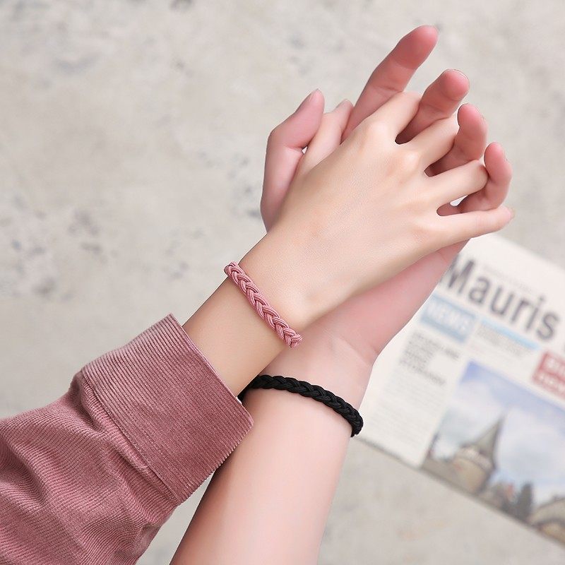 情侣手链男原创设计男女学生手绳一对小皮筋送男朋友网红ins头绳