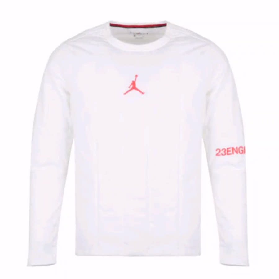Jordan 23 Engineered Quilted 套头logo运动卫衣 男款 白色