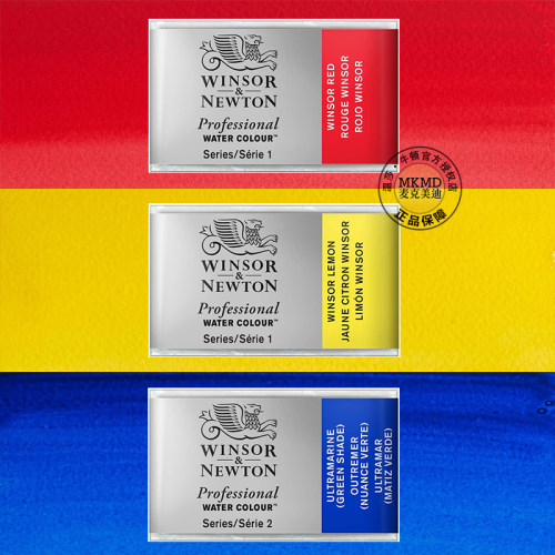 WINSOR＆NEWTON温莎牛顿艺术家专家级固体水彩颜料整块大磅全块