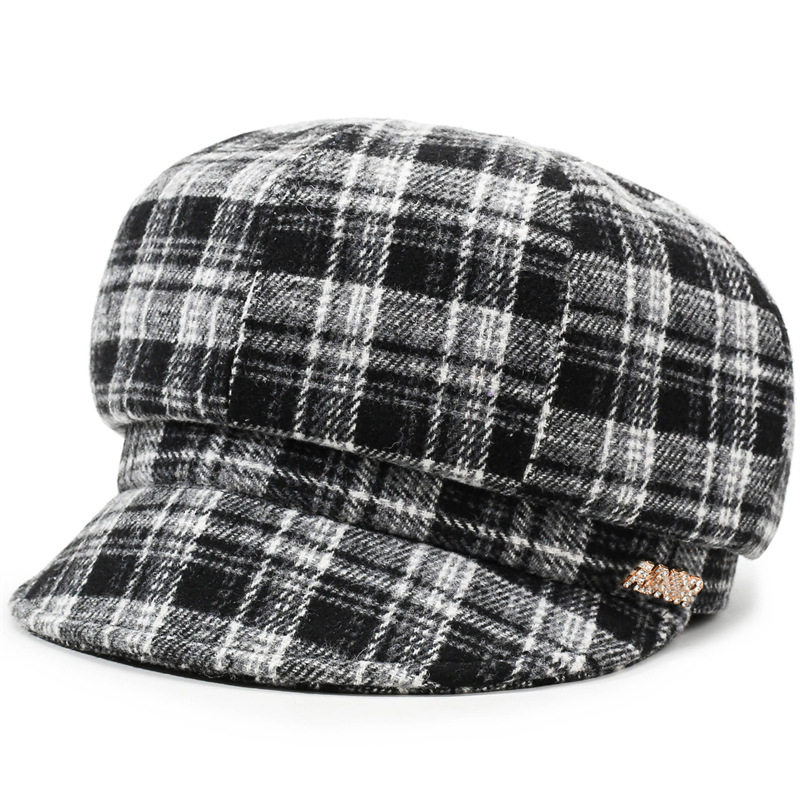 2025秋冬新款英伦复古ins潮街头画家帽秋冬报童帽女显脸小八角帽